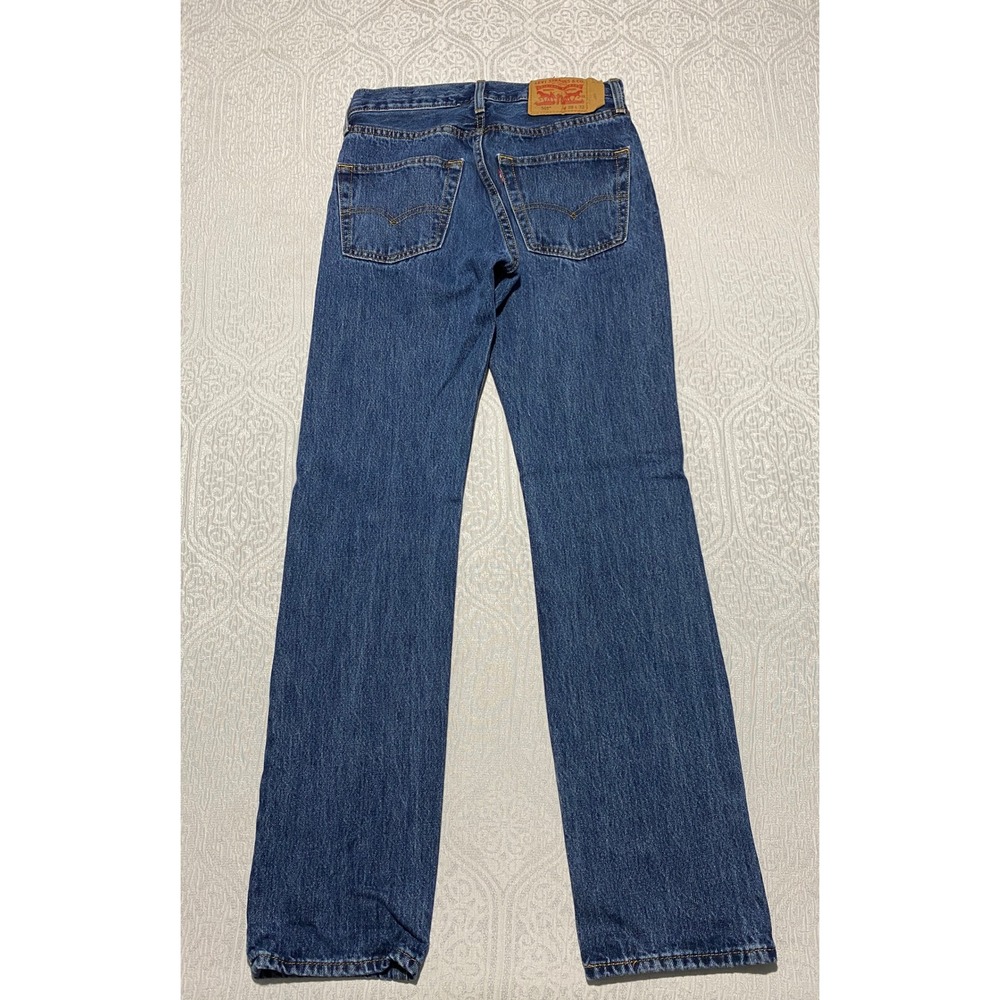 Levis 501 Original Straight Leg Jeans Medium Wash Blue 28×32 00501-0194